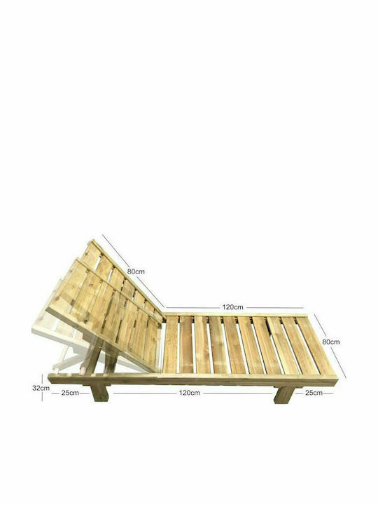 Șezlong Lemn Lux Maro 200x80x32cm