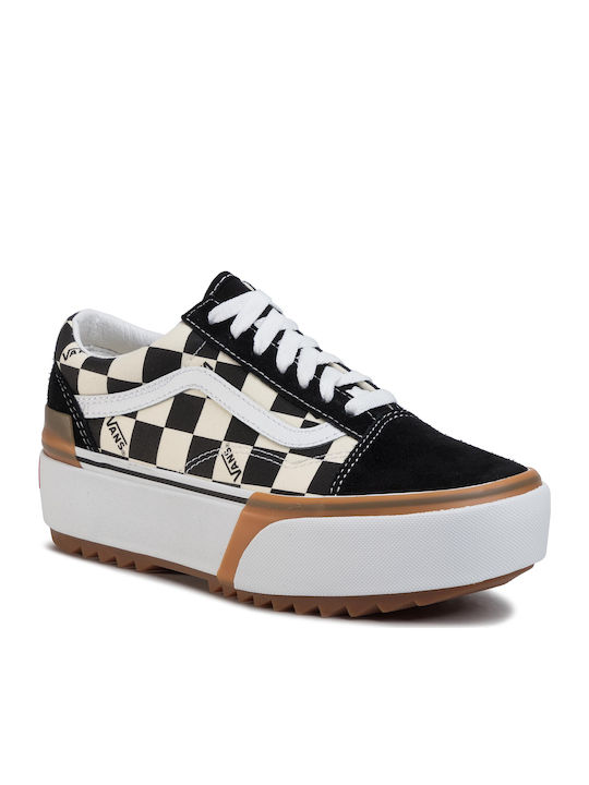 Old Skool Checkerboard Flatforms Sneakers Multi / True White