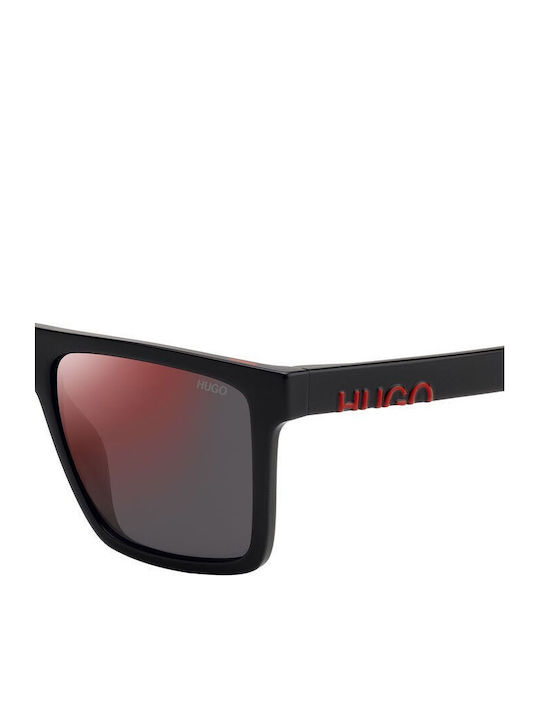 Ανδρικά Γυαλιά Ηλίου με Κοκκάλινο Σκελετό Black/red Καθρέφτης