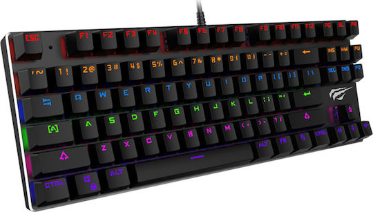 Havit KB435L Gaming Μηχανικό Πληκτρολόγιο Tenkeyless με Custom διακόπτες και RGB φωτισμό (Αγγλικό US)