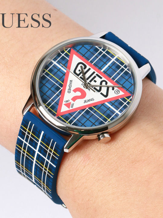 Guess Ρολόι Μπαταρίας με Καουτσούκ Λουράκι Guess Ρολόι Μπαταρίας με Καουτσούκ Λουράκι