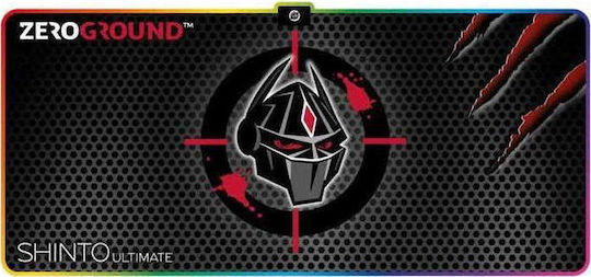 Zeroground Shinto Extreme v2 Gaming Mouse Pad Medium 350mm with RGB Lighting Black MP-1900G