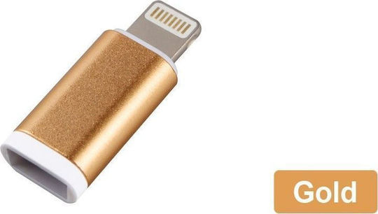 Forever Μετατροπέας Lightning male σε micro USB female White Λευκό 1τμχ