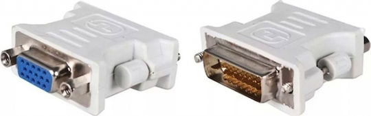 Powertech Konverter DVI-D männlich zu VGA weiblich Weiß 1Stück CAB-G020