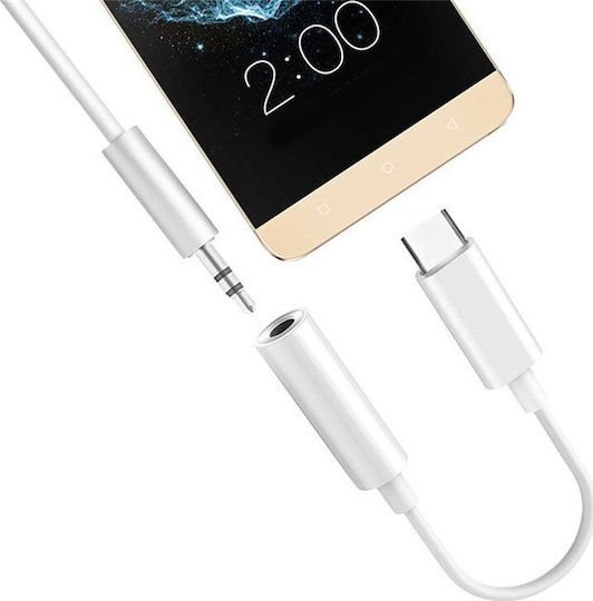 Muzik Converter USB-C male to 3.5mm female White 1pcs 01001TPC00WH