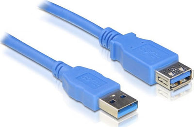 DeLock 2m USB 3.0 Cable A-Male to A-Female Blue (82539)