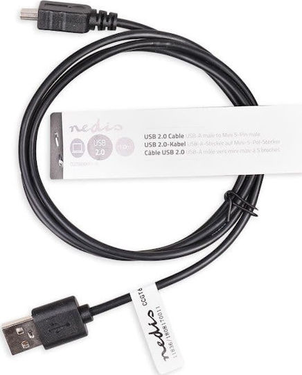 Nedis USB 2.0 Cablu USB-A - mini USB-B Negru 1m CCGT60300BK10