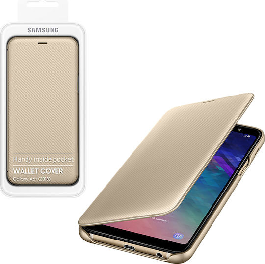 Samsung Book Synthetic Leather Gold (Galaxy A6+ 2018)