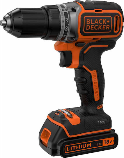Black & Decker BL186KB Brushless Battery Drill Driver 18V 2x1.5Ah