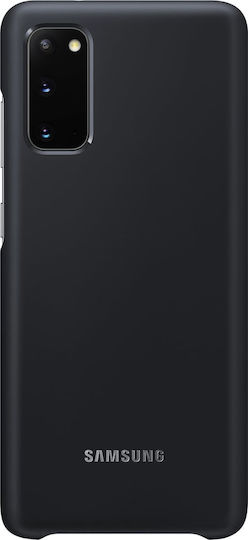 Samsung Umschlag Rückseite Kunststoff Schwarz (Galaxy S20)