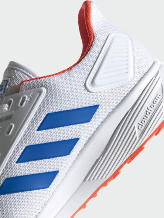 Duramo 9 Men's Running Sport Shoes Cloud White / Glow Blue / Solar Red