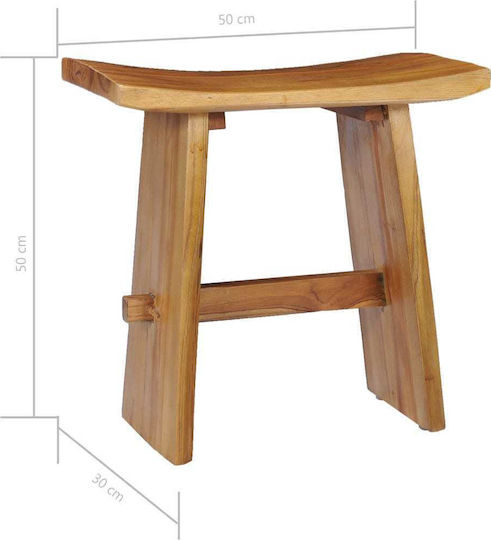 Taburet Din Lemn Pentru Exterior 50x30x50cm