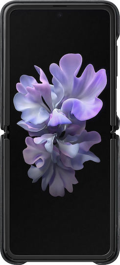 Samsung Leather Cover Back Cover Δερματίνης Μαύρο (Galaxy Z Flip)