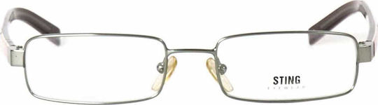 Sting Herren Metall Brillengestell Silber 4617 689