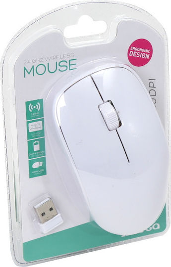 Omega 420 Wireless Ασύρματο Ποντίκι Λευκό