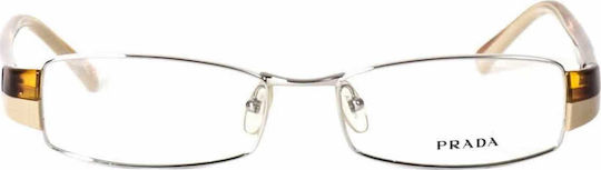 Prada Women's Silver Prescription Eyeglass Frame 53H 78S101