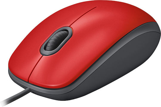 Logitech M110 Silent С кабел Мишка Червен