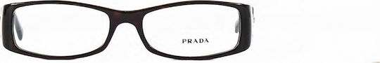 Prada Women's Acetate Brown Tortoise Prescription Eyeglass Frame 09H 2U101