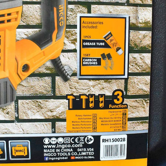 Ingco Impact Demolition Hammer Electric 1500W with Chuck SDS Plus