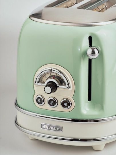 Ariete Vintage Φρυγανιέρα 2 Θέσεων 810W Πράσινη