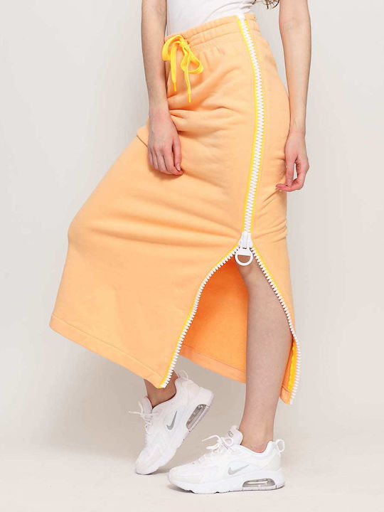 Nike Maxi Φούστα σε Πορτοκαλί χρώμα