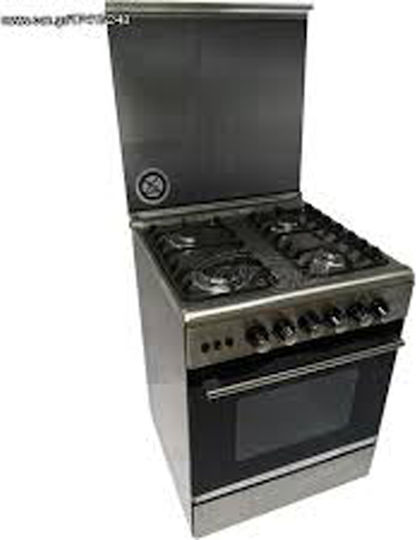 Din Gas Royal 9604 SF Κουζίνα Υγραερίου 68lt με Εστίες Υγραερίου Π60εκ. Inox