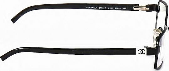 Chanel Metal Eyeglass Frame Black 2143-T 101