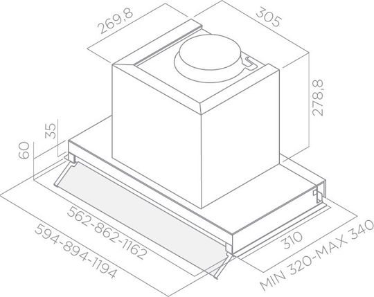 Elica Box In Plus 90 Mecanism de Absorbție 90cm Inox