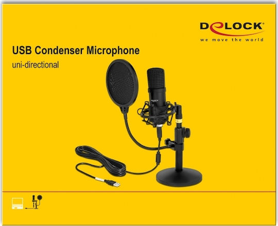 DeLock 66300 Seturi Microfon Condensator USB de birou pentru Vocale