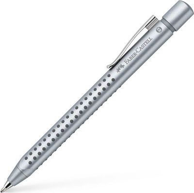 Faber-Castell Grip 2011 Pen Ballpoint 0.7mm with Blue Ink Silver