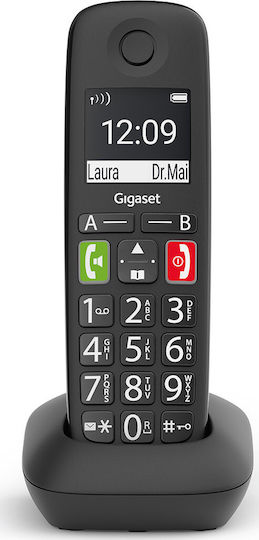 Gigaset E290HX Handset Ασύρματο Τηλέφωνο IP Μαυρο