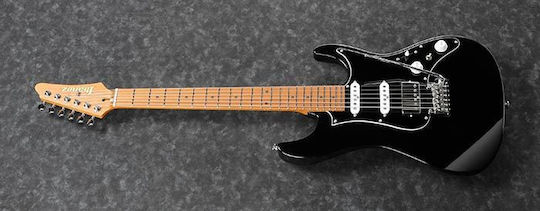 Ibanez AZ2204B Prestige Set Electric Guitar Stratocaster with HSS Pickup Configuration Black with Case