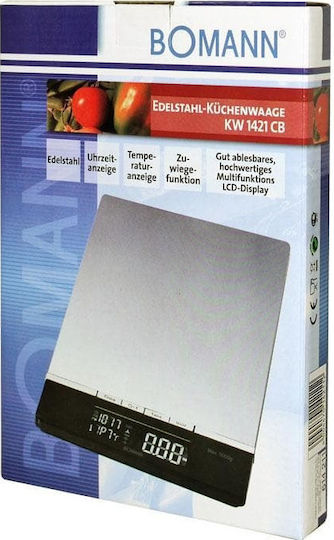 Bomann KW 1421 Ψηφιακή Ζυγαριά Κουζίνας έως 5kg Inox