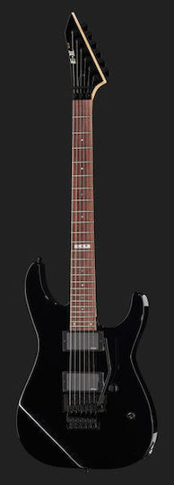 ESP E-II M-II Neck Thru Set Elektrische Gitarre Schwer mit HH Tonabnehmerkonfiguration Schwarz mit Tasche
