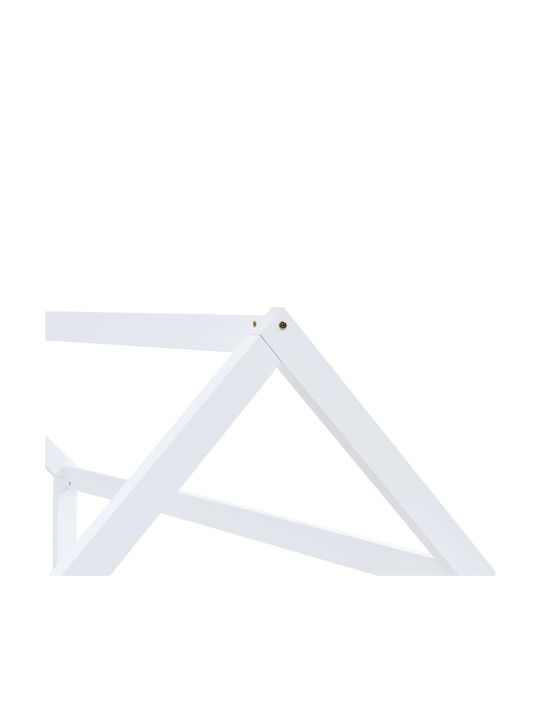 House Pat pentru Copii Montessori Single Alb pentru Saltea 90x200cm