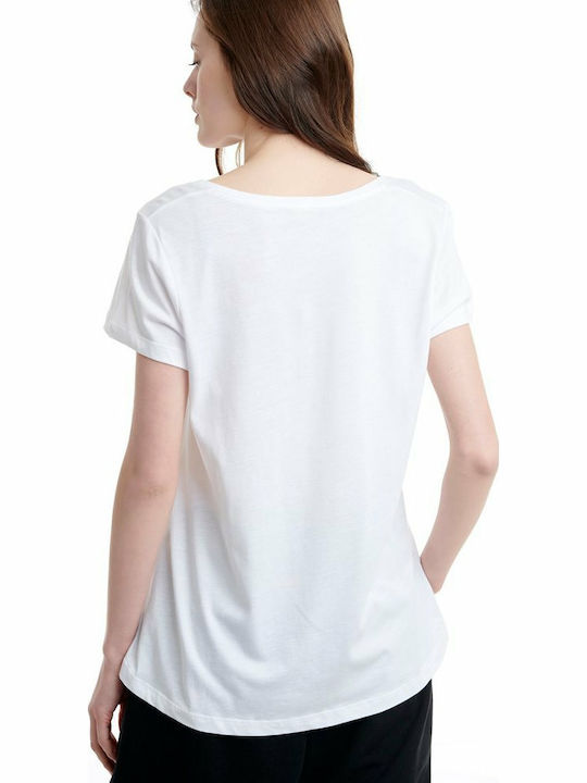 BodyTalk 1201-906528 Damen Sportlich T-shirt Weiß