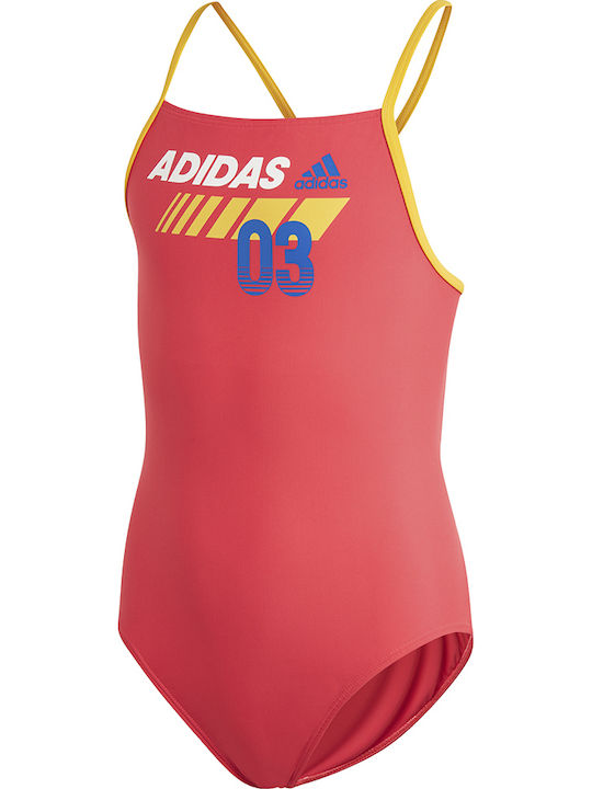 Adidas Παιδικό Μαγιό Ολόσωμο Κολύμβησης Κόκκινο