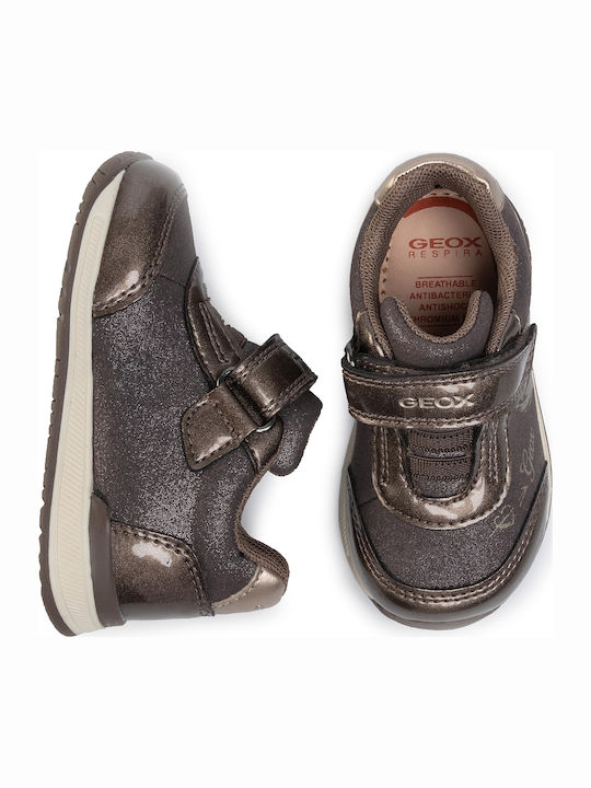 Rishon Παιδικά Sneakers Ανατομικά με Σκρατς Ασημί