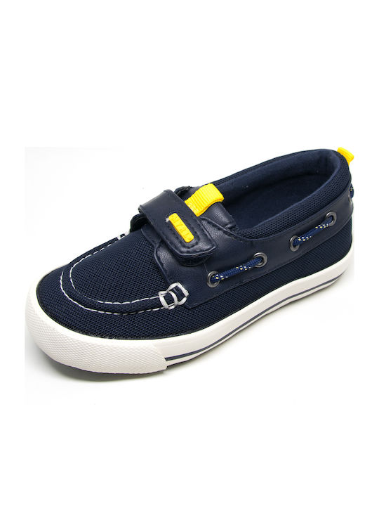 Mayoral Boys Fabric Moccasins with Velcro Navy Blue