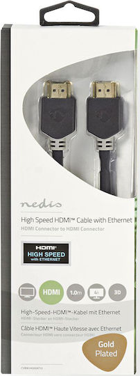 Nedis Cable HDMI male - HDMI male 1m Μαύρο
