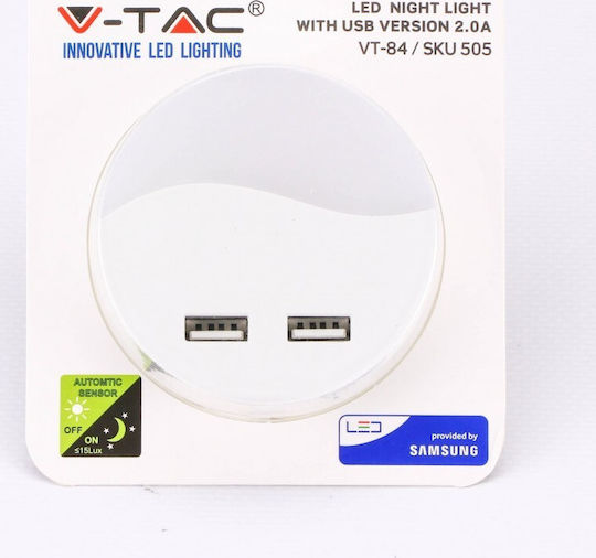 V-TAC LED Night Light Plug with Photocell 1pcs