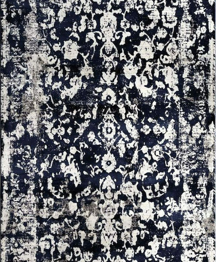 Guy Laroche Ziegler Modern Bedroom Rug Set Blue and Black 3 Pieces