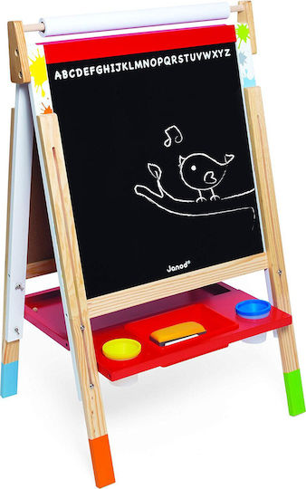 Janod Splash Магнитна Маркерна Дъска Черна Двулицева Епидепиева 47.5x47.5см