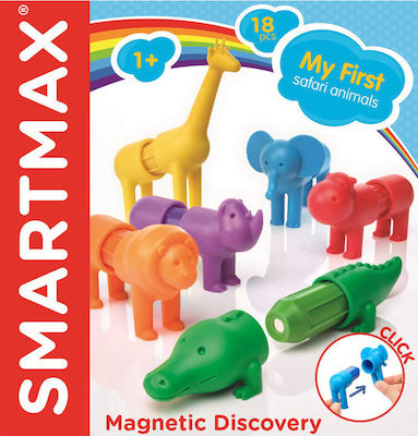 Smartmax Joc de construcție magnetic My First Safari pentru copii de 6++ ani