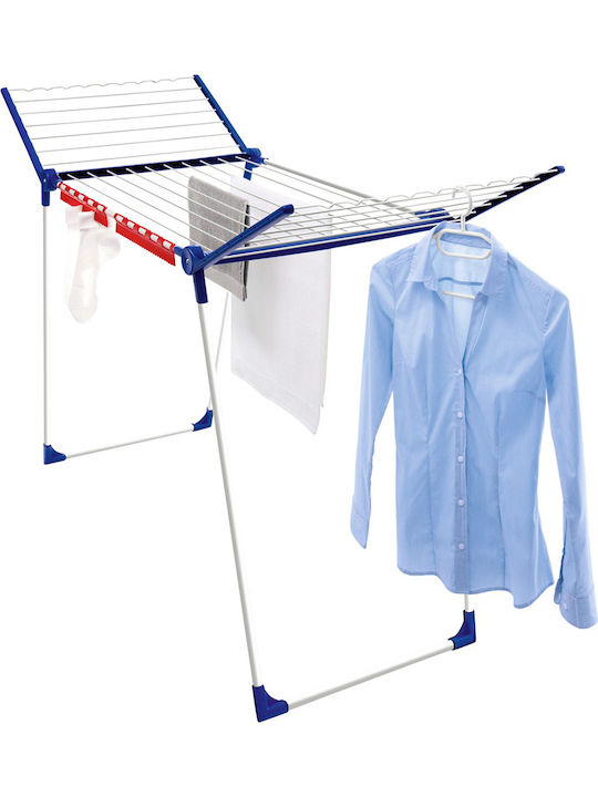 Leifheit Pegasus 200 Metallic Folding Floor Clothes Drying Rack with Hanging Length 20m