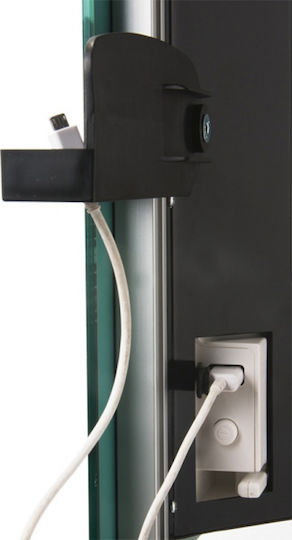 Radialight Deva Electric Towel Rail with Glass Front 1500W 105x52cm Black