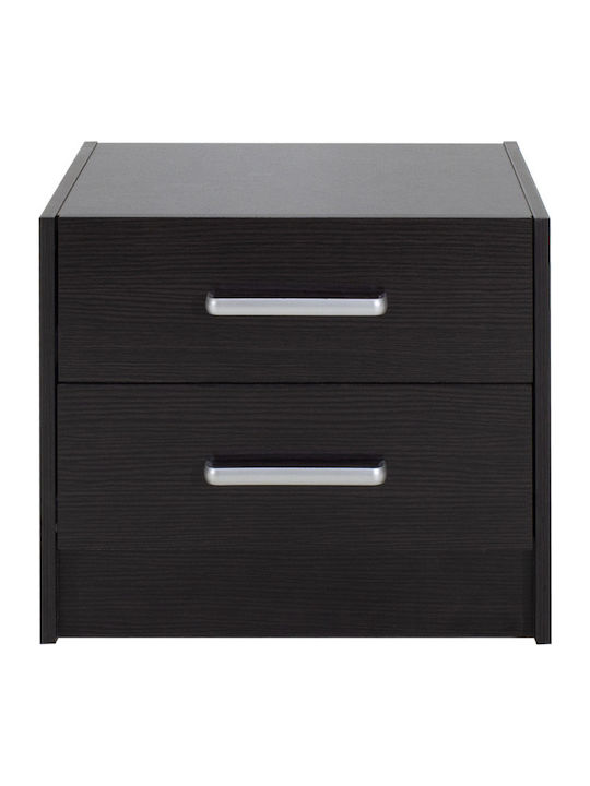 Bedside Table Olympus Wooden Wenge 47.5x40.5x40.5cm