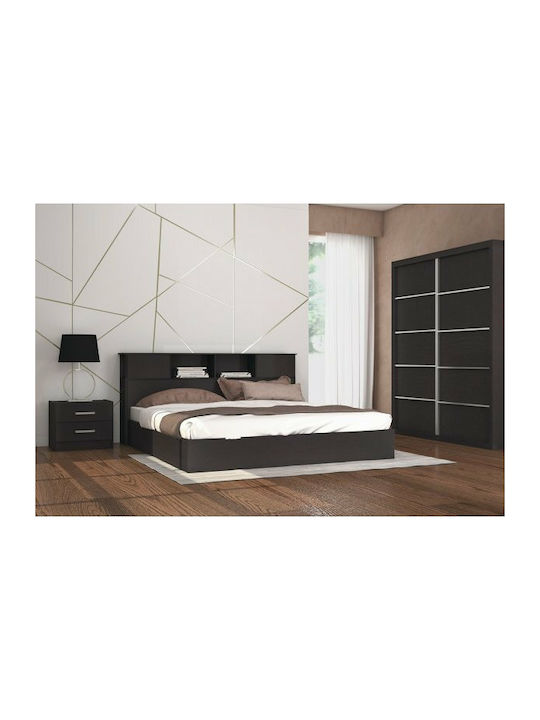 Bedside Table Olympus Wooden Wenge 47.5x40.5x40.5cm