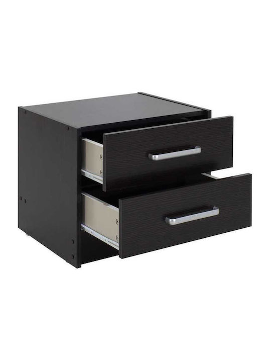 Bedside Table Olympus Wooden Wenge 47.5x40.5x40.5cm