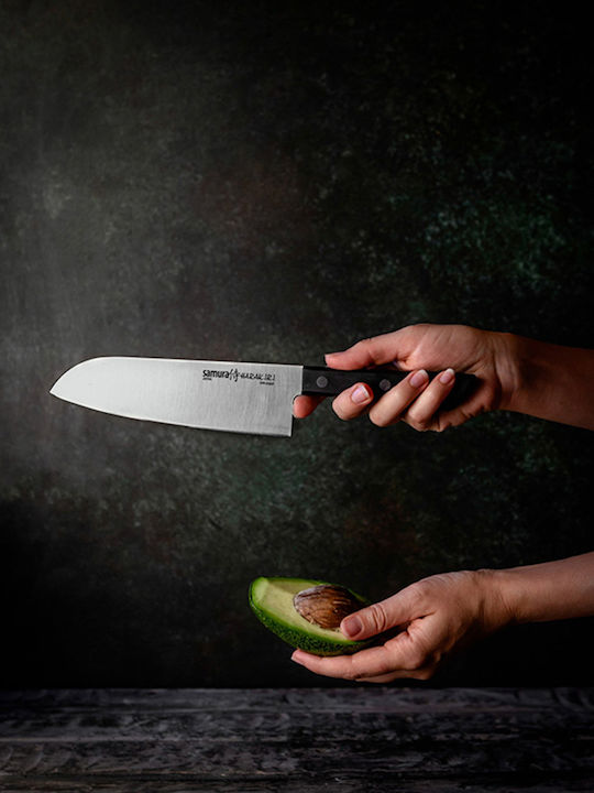 Samura Harakiri Cuțit Santoku din Oțel Inoxidabil 17.5cm